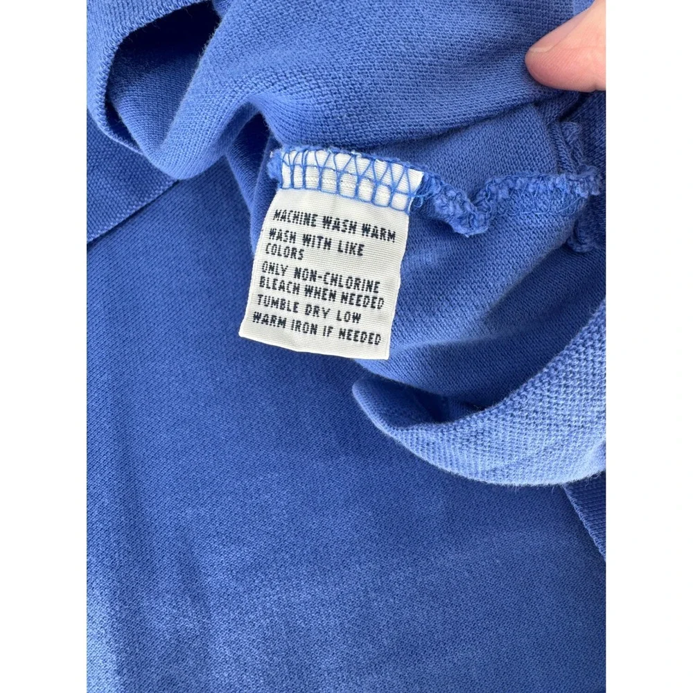 Polo Ralph Lauren Mens Blue Short Sleeve Polo‎ Shirt Orange Pony Logo XL - Picture 5 of 6